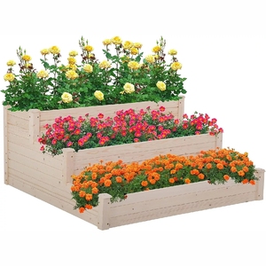 Wholesale Outdoor Square <b>Wooden</b> Plant Pots Heavy Duty <b>Garden</b> Wood <b>Planter</b> Box Rustic Large Flower Box Decorative <b>Garden</b> <b>Planters</b> - Product Image 5