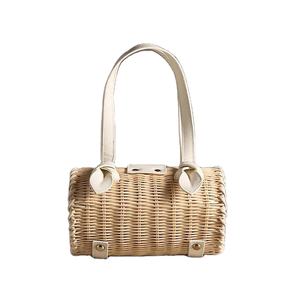 กระเป๋าถือสุดหรูสำหรับผู้หญิงกระเป๋าถือหวายกระเป๋าถือฟางแฟชั่นผลิตจากเวียดนามขายส่งโลโก้ hnh CRAFT ของเวียดนาม - Product Image 1