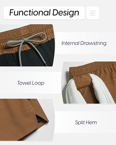 Pantalones Cortos Deportivos Casuales para Hombre, 7 Pulgadas de Largo Interior, Transpirables, Elásticos, 2 en 1, de Secado Rápido, para Correr, con Logotipo Frontal - Product Image 4