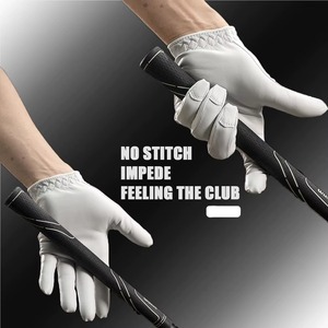 Best Quality Men's New Style White Golf Gloves Non- Slip Breathable Lamb Leather Adult Wear Resistant <b>Light</b> Weight Wholesale - Product Image 2