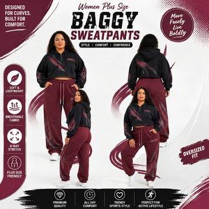 Pantalones Deportivos Holgados para Mujer, Talla Grande, con Cordón en la Cintura, Estilo Urbano, 100% Felpa Francesa, Pantalones de Invierno - Product Image 5
