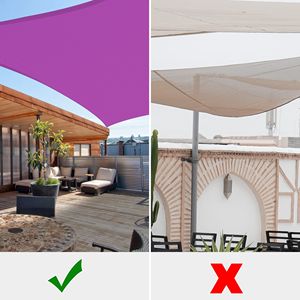 Tenda Parasole Quadrata 20x20 Rosso Viola Elegante per Esterni - Categoria Prodotto: Tende e Reti Ombreggianti - Product Image 2