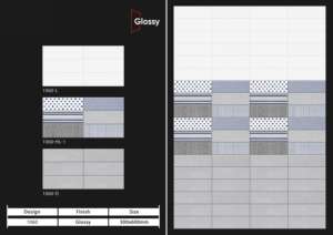Carreaux muraux en céramique de luxe à surface brillante 300x600 mm, matériau mural design pour salles de bain, cuisines et espaces de vie - Product Image 5