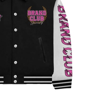 High Quality Custom Letterman Varsity Baseball Jacket for Plus Size Men Winter Casual Stand Silk Woolen Men's Jackets - Product Image 3