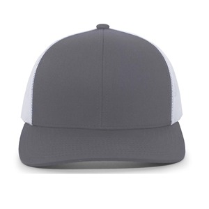 Gorra Trucker Gris Blanca de 6 Paneles, Malla Ajustable, Unisex, Casual, para Adultos, Cuatro Estaciones, Color Sólido, Gorra de Béisbol - Product Image 1