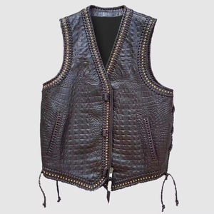 Gilet en cuir pour homme, nouveau style, léger, personnalisé, meilleure vente, respirant, dernier style - Product Image 1