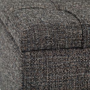 Tavolino da Caffè Harrison in Ebano con Contenitore, Sgabelli e Pouf Eleganti - Product Image 2