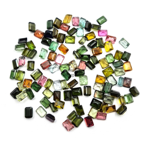 Turmalina Natural, Corte Octogonal, Facetada, Piedras Sueltas, Turmalina Multicolor, Piedras Calibradas de 4 mm y 6 mm, Piedras Preciosas Sueltas al por Mayor - Product Image 5