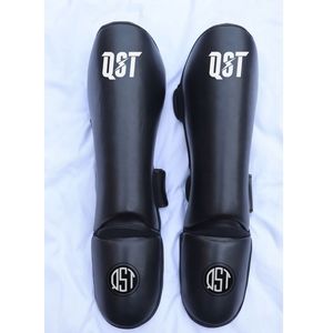 Espinilleras de Boxeo QST de Cuero PU con Cierre de Velcro, Protección Ligera para Adultos, para Entrenamiento de Boxeo - Product Image 3