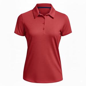 Vêtements pour femmes, polo à manches courtes gris, couleur unie, tricoté, vêtements décontractés, polos pour femmes - Product Image 6