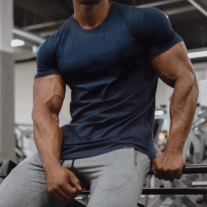 Custom Printed T-shirt Breathable Man Clothing Gym Shirt Fitness Fitted Tee Sport Wear <b>Plain</b> Compressed Quick Dry <b>Tshirt</b> for Men - Product Image 5