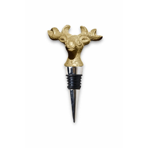 Premium Gold Stag Head <b>Wine</b> Bottle <b>Stopper</b> Sealer with Airtight Silicone Gasket Luxury Animal Barware Gift for Wedding Home - Product Image 1