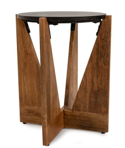 Round <b>Coffee</b> <b>Table</b> Wooden Pedestal Side <b>Table</b> Antique Contemporary Accent <b>Table</b> for Living Room Hotel - Product Image 3