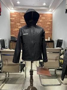 Veste en jean unisexe pour femme, coupe slim, à capuche, délavée, courte, décontractée, avec broderies et patchs, effet délavé à l'acide, en coton tricoté respirant - Product Image 2