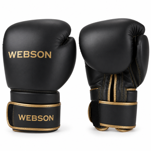 Gants de boxe Webson en cuir vert avec fermeture Velcro, sangle de poignet réglable, taille adulte, best-seller avec personnalisation 2026 - Product Image 4