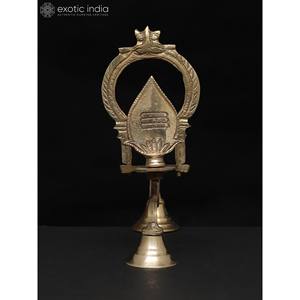 Hecho a mano 7 pulgadas latón Shodash Upachara Vel lámpara tradicional india decoración del hogar artículo - Product Image 4