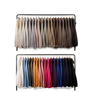 LM007 logo personnalisé 360gsm sans cordon de serrage couleur terre pull à capuche en coton lourd ample pour hommes - Product Image 2