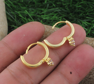 Luxury Gold Plated Drop <b>Earrings</b> AAA CZ Stone Bridal <b>Wedding</b> <b>Earring</b> Bridal And Party Jewelry - Product Image 3
