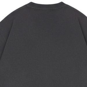 Men Super Heavyweight Blank T <b>Shirt</b> Washed <b>Black</b> Oversized Short Sleeve Cotton Crew Neck Plain Tee Wholesale OEM - Product Image 4