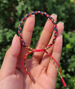 Bracelet bouddhiste tibétain, bracelet en corde avec nœuds porte-bonheur bouddhistes, bracelet pour homme et femme - Product Image 3