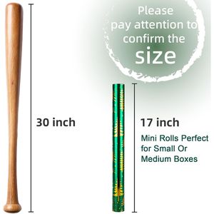 Rotolo di Carta da Regalo Natalizia Verde Vintage 17 Pollici X 33 Piedi con Design Albero di Natale in Lamina Dorata Metallizzata - Product Image 2