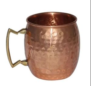 Best Selling Christmas Moscow Mule Hammered Mug Stainless Steel Beer Mug With Brass Handle Premium Design Hand Grip Handle Mug - Product Image 1