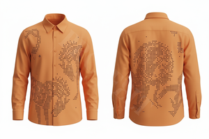 Chemise habillée de qualité supérieure à pois pour homme – Tenue décontractée ou formelle, idéale pour le travail, le bureau, vente en gros, chemise sur mesure - Product Image 4