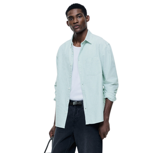 Camisa Oxford de Corte Regular para Hombre, Manga Larga, con Botones, de Algodón, Informal, Elegante, para Oficina, Negocios, Clásica y Estilosa - Product Image 2