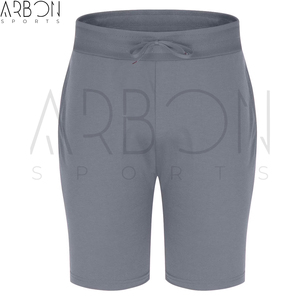 Nouvel Arrivage Short Tricoté Classique Gris Longueur Mi-Cuisse, Taille Haute Élastique, Cordon de Serrage et Poches Latérales Profondes, Prix de Gros - Product Image 2