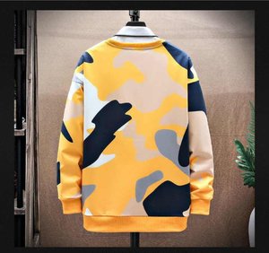 Sudadera de Cuello Redondo para Hombre, Corte Regular, Color Sólido, Tejido de Algodón, Estilo Casual para Otoño - Product Image 4