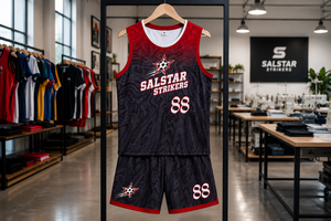 Maillot de basket-ball personnalisé pour homme, en mesh, fermeture à pression, séchage rapide, 100% polyester, impression par sublimation, col en V, très vendu - Product Image 4