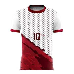 ชุดกีฬาผู้ชายคุณภาพสูง น้ำหนักเบา ปรับแต่งได้เต็มที่ ออกแบบโลโก้ OEM เสื้อฟุตบอล เสื้อซอคเกอร์ - Product Image 1