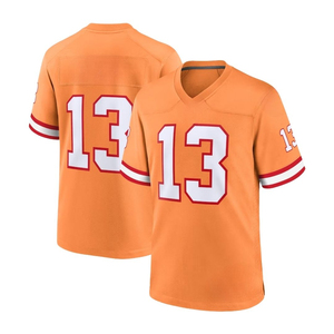 Maillot de football américain personnalisé, nouveau design OEM, impression numérique de haute qualité, respirant, manches courtes, grande taille, protection UV 100% - Product Image 1