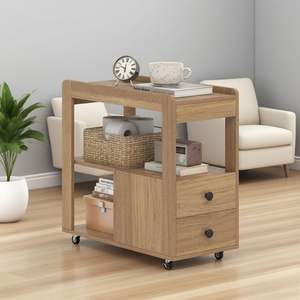 Lato divano salotto a 2 cassetti con mensole accessorio per mobili - Product Image 2