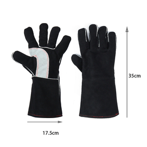 Welding <b>Gloves</b> Cow Split Leather Heat Resistant Safety <b>Gloves</b> Leather Custom Logo Hand Protection Heat Proof <b>Gloves</b> - Product Image 3