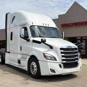 Camion tracteur poids lourd bleu 6x4, tête motrice, moteur diesel, véhicule de transport logistique commercial, modèle conduite à gauche - Product Image 1