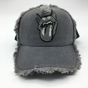 Gorras Trucker Personalizadas Sin Pedido Mínimo, Bordado 3D, Diseño Chrome Heart, Denim, 5 Paneles, Visera Plana, Casual para Exteriores, 100% Algodón - Product Image 1