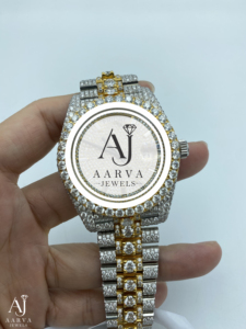 AARVA JEWELS กลไกมิโยตะสุดหรูสแตนเลสสตีลกลม 40 มม. อนาล็อกควอตซ์ 20 มม. สายนาฬิกาแฟชั่นสำหรับทุกเพศ - Product Image 4