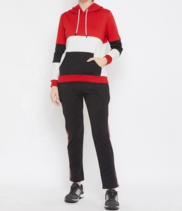 Conjunto de chándal MultiColor para mujer, ropa de calle de invierno, ropa de moda para correr, chándales de bloques de Color, nuevo estilo - Product Image 1