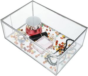 Customized Glass Jewelry <b>Box</b> With Gold Frame For Storage And Display Jewelry Organizer - Product Image 5