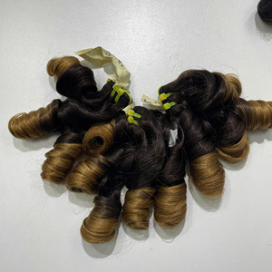 Prix de gros – Lot de cheveux humains vierges vietnamiens 100 % naturels, couleur Ombré Blond, extensions de cheveux Super Double Drawn - Product Image 6