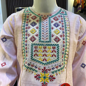 Costume jacquard en coton pour femme, tenue fantaisie, élégante, design pakistanais, shilwar, qameez, pour fête, nouvelle collection - Product Image 3