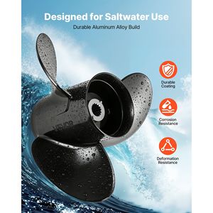 Elica Fuoribordo in Alluminio a 15 Denti (Upgrade OEM) per Motori Mercury/Mariner 90-400 HP, 4-3/4 Pollici - Product Image 3