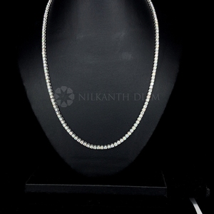 Collier tennis simple rangée de diamants de laboratoire 20,0 carats, sertissage à 4 griffes, or massif 10K 14K 18K, cadeau de luxe pour fiançailles et soirées, pour elle - Product Image 2