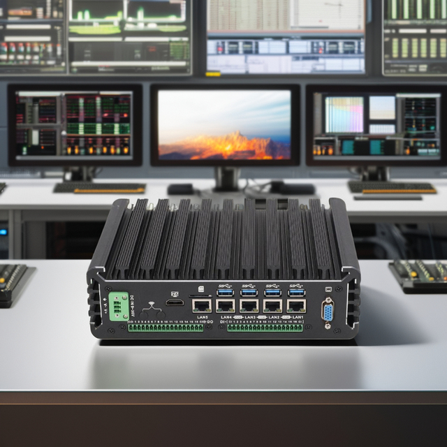 Compact Embedded Computer Intel 38565U Fanless X86 Industrial Mini PC POE I3 I5 I7 with GPIO for Machine Vision