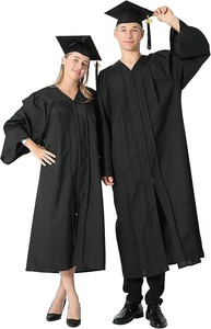 Ensemble Robe de Cérémonie Mate, Toque et Pompon 2026 pour Lycée et Diplôme Universitaire, Tissu 100% Polyester - Product Image 2
