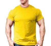 T-shirt de sport pour homme 95% coton 5% élasthanne tricoté 100% coton respirant séchage rapide anti-UV grande taille logo personnalisé vêtements de sport