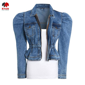 Ryan เสื้อแจ็กเก็ตยีนส์สำหรับผู้หญิงผ้าสวมใส่สบายระบายอากาศได้ดีพร้อมโลโก้ออกแบบได้ตามต้องการ - Product Image 3