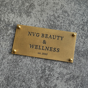 Custom Brass Nameplates Cast Bronze Signs Brass Plaques Metal <b>Door</b> Signs House <b>Number</b> Plates Personalized Home Building Office - Product Image 5