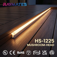 Lumières néon en gel de silice HS-1225 à tête de champignon encastrées IP67 étanches 90 SMD2835 Paysage DC24V Éclairage mural extérieur